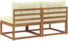 vidaXL Outdoor Mittelsofa mit Kissen 2 Stück Natur 900537 Bild 5