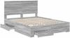 vidaXL Bettrahmen Graues Sonoma 150 x 200 cm Holzwerkstoff 3411294 Bild 5