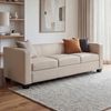 3er Sofa Couch Loungesofa Lille ~ Leder, creme Bild 1