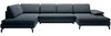 Vente-unique - ARCHIBALD Sofa Stoff Blau - B 205 cm x H 82 cm x L 347 cm Bild 2
