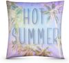 Outdoor Kissen mit Paspel ( 45 x 45 cm ) Dekokissen Garten - Reißverschluss - Schmutz- und Wasserabweisend - abnehmbarer Kissenbezug Hot Summer 6er-Pack Bild 2