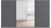 rauch Kleiderschrank, Schwebetürenschrank KULMBACH, 3-türig, 1 Spiegeltüre, inkl. Türdämpfer und weiterem Zubehör, Grau metallic, 360 x 211 x 62 cm Bild 2