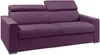 Schlafsofa 4-Sitzer Stoff VIZIR - Violett - Liegefläche: 160 cm - Matratzenhöhe: 14 cm mit Memory Schaum Bild 2