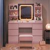 HOMALL Schminktisch Schminktisch Spiegel und LED Mit 7 Schubladen 8 Ablagefächern (GroBe: 110*40*139 cm Einstellbare drei Farbtemperaturen, um thr perfektes Make-up zu prasentieren) Bild 2