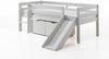 Kojenbett mit Rutsche Karolina 208x175x83 Massivholz Weiß Bild 3