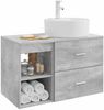 vidaXL Badezimmermöbel-Set 2 pcs Betongrau Holzwerkstoff 3403907 Bild 3