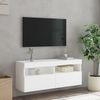 vidaXL TV-Wandschrank mit LED-Leuchten Weiß 100x30x40 cm 837211 Bild 5
