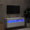 vidaXL TV-Wandschrank mit LED-Leuchten Weiß 100x30x40 cm 837211 Bild 4