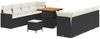 vidaXL Gartensofa-set mit Kissen 12 pcs Schwarz Poly-Rattan 3364965 Bild 2