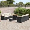 vidaXL Gartensofa-set mit Kissen 12 pcs Schwarz Poly-Rattan 3364965 Bild 3