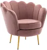 Vente-unique - DANDELION Sofa and armchair set SamtStoff Puderrosa - B 73 cm75 cm x H 78 cm76,5 cm x L 124 cm78 cm Bild 4