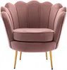 Vente-unique - DANDELION Sofa and armchair set SamtStoff Puderrosa - B 73 cm75 cm x H 78 cm76,5 cm x L 124 cm78 cm Bild 5