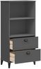 vidaXL Bücherschrank VIKEN Anthrazit 60x35x123 cm Holzwerkstoff 374949 Bild 5