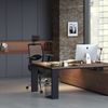 hjh OFFICE Luxus Chefsessel SENATOR PRO Leder, Netzstoff Schwarz Bild 3