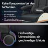 Gamingstuhl mit 2-Punkt-Massage und Fußstütze, Dunkelgrau Bild 5