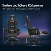 Gamingstuhl mit 2-Punkt-Massage und Fußstütze, Dunkelgrau Bild 2