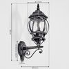 hofstein Außen-Wandleuchte Außenwandlampe aus Metall/Glas in Schwarz/Silberfarben/Klar, ohne Leuchtmittel, Wandleuchte außen aufwärts im Retro/Vintage/Antik-Design, E27, IP44 Bild 4
