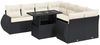 vidaXL 9-tlg. Garten-Sofagarnitur mit Kissen Schwarz Poly Rattan 3326607 Bild 2