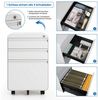 Dripex Aktenschrank Metall Rollcontainer Stahl Büroschrank mit 2/3 Schubladen Bild 3