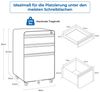 Dripex Aktenschrank Metall Rollcontainer Stahl Büroschrank mit 2/3 Schubladen Bild 2