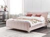 Bett mit Lattenrost LUNAN 160 x 200 cm Samtstoff Pastellrosa Bild 3