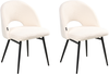 Esszimmerstuhl 2er Set ONAGA Bouclé Weiß Bild 4