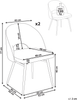 Esszimmerstuhl 2er Set ONAGA Bouclé Weiß Bild 2