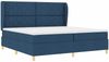 vidaXL Boxspringbett mit Matratze mit Kopfteil Blau 200 x 200 cm Stoff 3340843 Bild 4