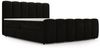 GRAINGOLD Cloud Boxspringbett 200x200, Bett mit Bettkasten, Velour-Stoff, mit Kopfteil, Schwarz Bild 2