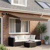 vidaXL Manuelle Gelenkarmmarkise mit LEDs Taupe 3425969 Bild 3