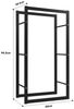 BBWL Kaminholzregal aus Metall mit 200 kg Tragkraft, BxTxH:50x28.5x94.5 cm, stabiles Brennholzregal mit Bodenschutz für Kamin & Wohnbereich Bild 3