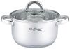 Kochtopf Topf Ø18cm Edelstahl mit Glasdeckel 2,9L Induktion Cheffinger CF-SS18 Bild 4