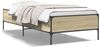 vidaXL Bettgestell Sonoma-Eiche 100x200 cm Holzwerkstoff und Metall 844962 Bild 2