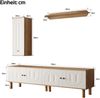 3-tlg ,Highboard, Schränke, Wandboard,40×35×100 cm,170×40×50 cm,120×25×15 cm,Weiß und Holz,modernes Design, viel Stauraum Bild 4