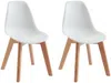 Vente-unique - LILINOU Stuhl Plastik Weiß - B 36,5 cm x H 58 cm x L 30,5 cm Bild 2