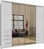WIEMANN Falttürenschrank Kansas, Kleiderschrank, Schrank, Wäscheschrank, mit Glas und Spiegel (2 Breiten, MADE IN GERMANY) inkl. gepämpften Schubkästen und Türen, mit Panoramaöffnung Bild 2