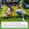 Green Bean® Outdoor Sitzsack, waschbar & wetterfest, Polyester-PVC-Stoff, Grün, 120x160 cm, 270 Liter Bild 4