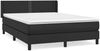 Boxspringbett mit Matratze, Nieten, Kopfteil breit, Schwarz 140x200 cm Kunstleder Bild 2