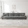 Flieks 4-Sitzer Sofa, Cloud Sofa aus Chenille mit 4 Lenden- & 2 Dekokissen, Grau Bild 2