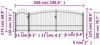 vidaXL Gartentor Woerden mit Speerspitze 5 x 1,75 m Schwarz 146325 Bild 5