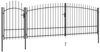 vidaXL Gartentor Woerden mit Speerspitze 5 x 1,75 m Schwarz 146325 Bild 2