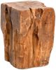 Beistelltisch Hocker HEAVY STOOL Teak Handmade Naturform massiv eckig Bild 4