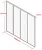 Vente-unique - BAYVIEW Innenglaswand GlasMetall Schwarz - B 3,5 cm x H 130 cm x L 120 cm Bild 3