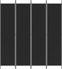 vidaXL 4-tlg. Paravent Schwarz 200x220 cm Stoff 350201 Bild 3