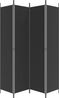 vidaXL 4-tlg. Paravent Schwarz 200x220 cm Stoff 350201 Bild 4