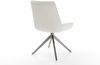 Drehstuhl Taimi-Flex Bouclé Soft Beige Kreuzgestell breit Graphit 360° drehbar Wippfunktion Bild 5