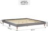 Polsterbett 180 x 200 cm Grau Doppelbett Futonbett Bett Bettgestell Lattenrost Bild 3