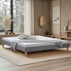 Polsterbett 180 x 200 cm Grau Doppelbett Futonbett Bett Bettgestell Lattenrost Bild 2