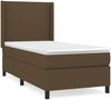 vidaXL Boxspringbett mit Matratze Dunkelbraun 100x200 cm Stoff 3131252 Bild 2