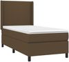 vidaXL Boxspringbett mit Matratze Dunkelbraun 100x200 cm Stoff 3131252 Bild 3